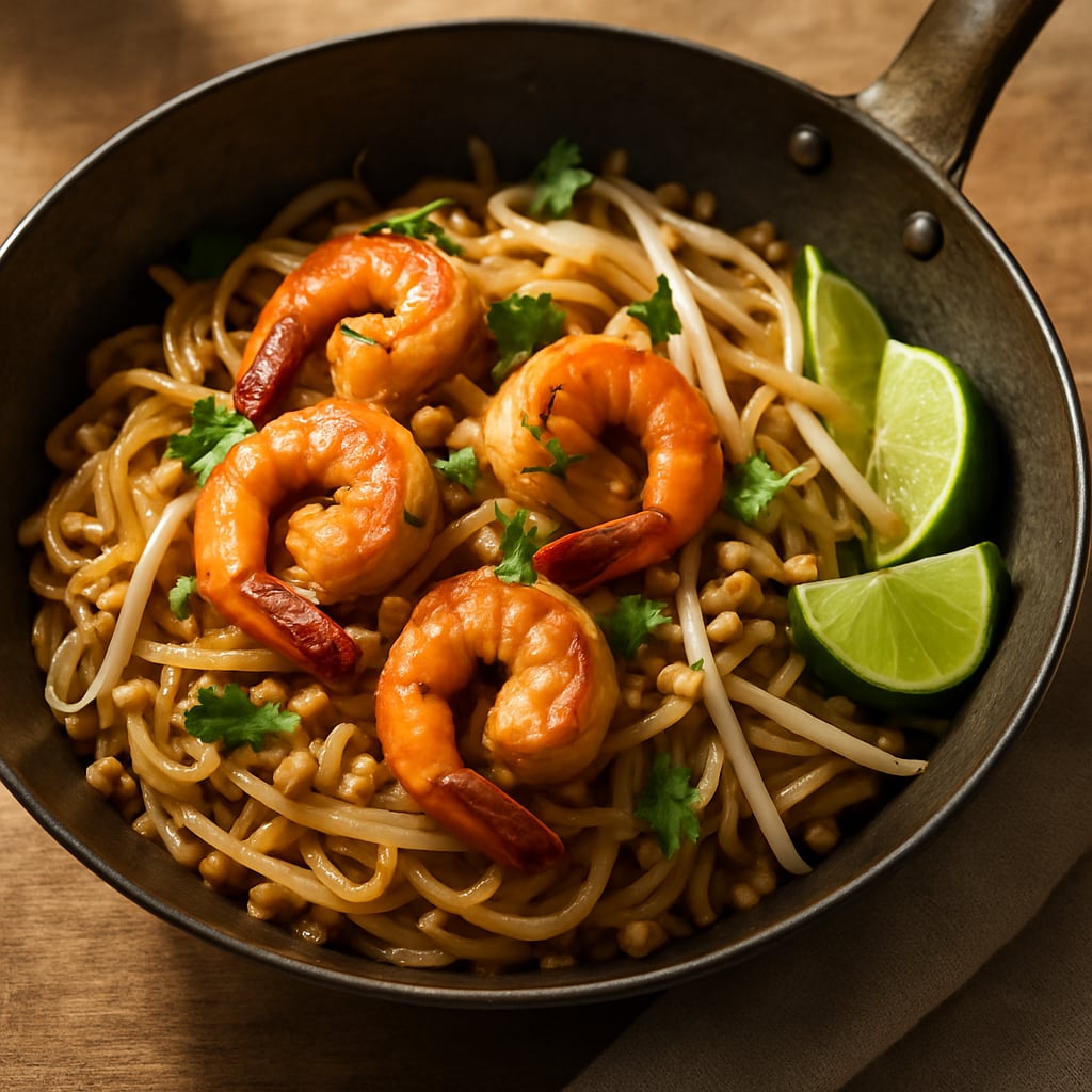 Garlic Butter Shrimp Pad Thai